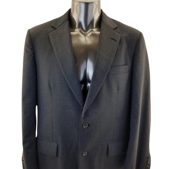 BROOKS BROTHERS Golden Fleece Mens Madison 1818 Grey Wool Suit Jacket Coat 42L